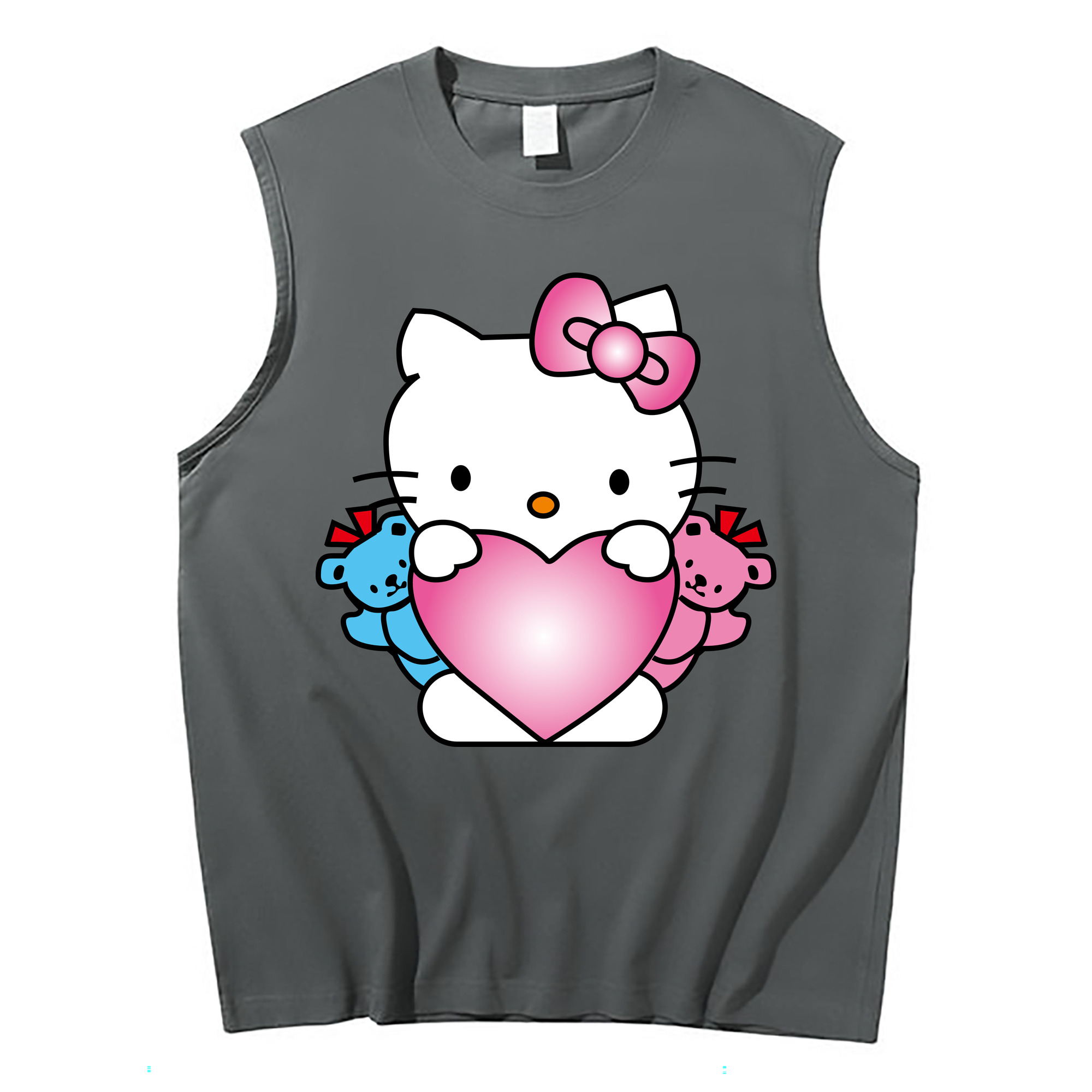 （画像用） Hello Kitty ハローキティ コットン100％タンクトップ（フロントプリント）
